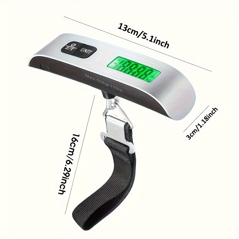 Balance à Main Numérique de 110lb/50kg pour Bagages, Portable, Balance Express avec Affichage LCD, pour le Voyage