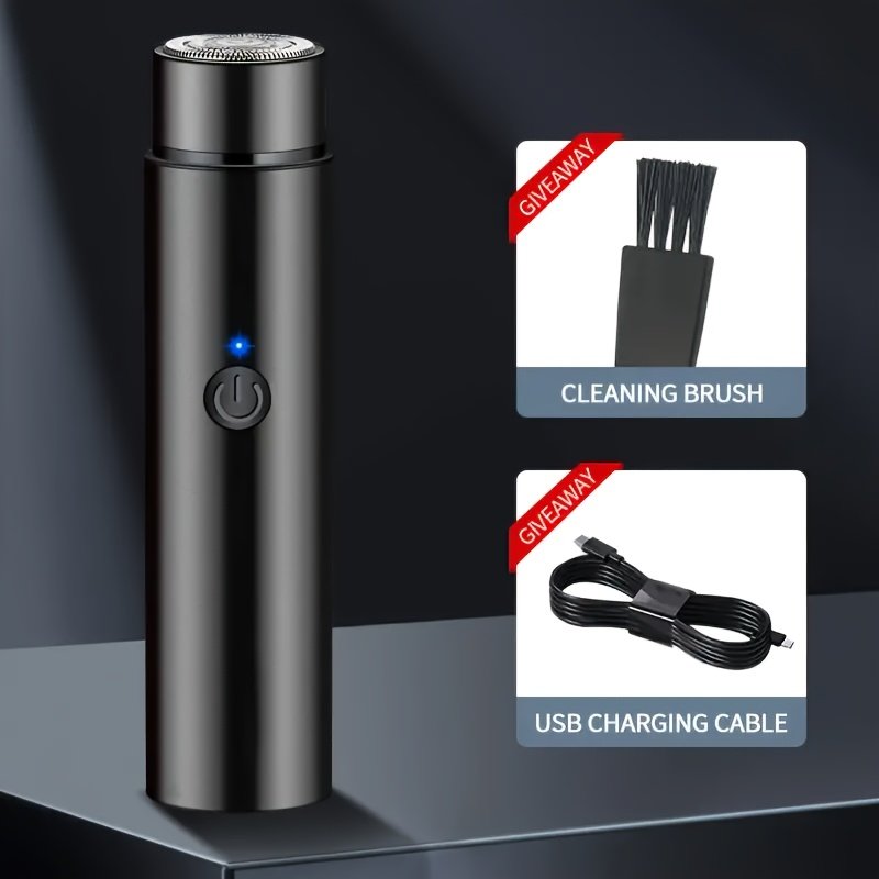 Rasoir Électrique Rotatif FEIYBA pour Hommes - Portable, Moteur Puissant, Charge USB-C, Batterie Longue Durée, Design Élégant