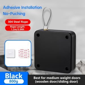 Fermeture automatique de porte - Installation facile, silencieux, force réglable pour salle de bain, bureau, maison - compatible avec les portes standard