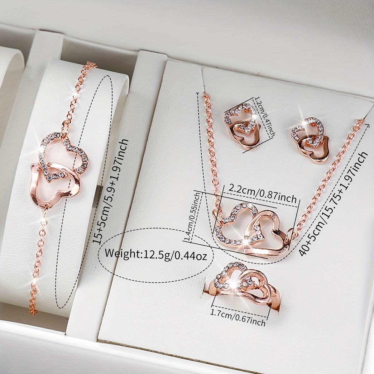 Ensemble de 6pc sans Boîte , Montre à quartz élégante pour femme avec cadran à chiffres romains , bracelet en cuir