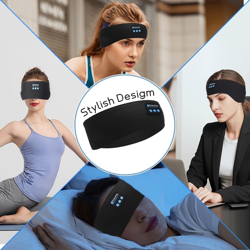 Masque de sommeil et écouteurs sans fil 3-en-1 - Masque de sommeil antibruit avec son HD, batterie, rechargeable par USB