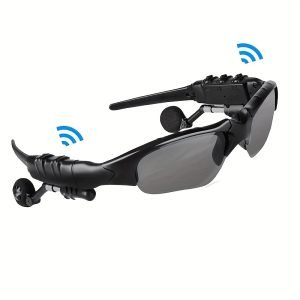 BRIAME Smart Wireless Glasses avec suppression active du bruit, écouteurs stéréo et microphone - Batterie au lithium rechargeable USB Type-C