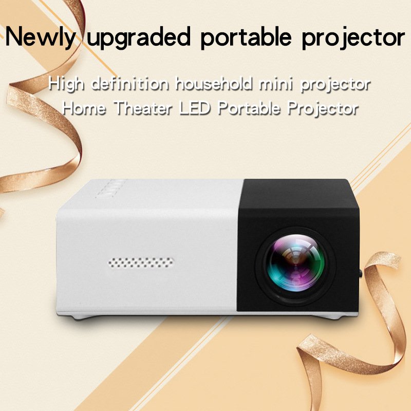 Mini projecteur 1080P, alimenté par USB avec télécommande, projecteur de cinéma 16:9 pour home cinéma, films en plein air