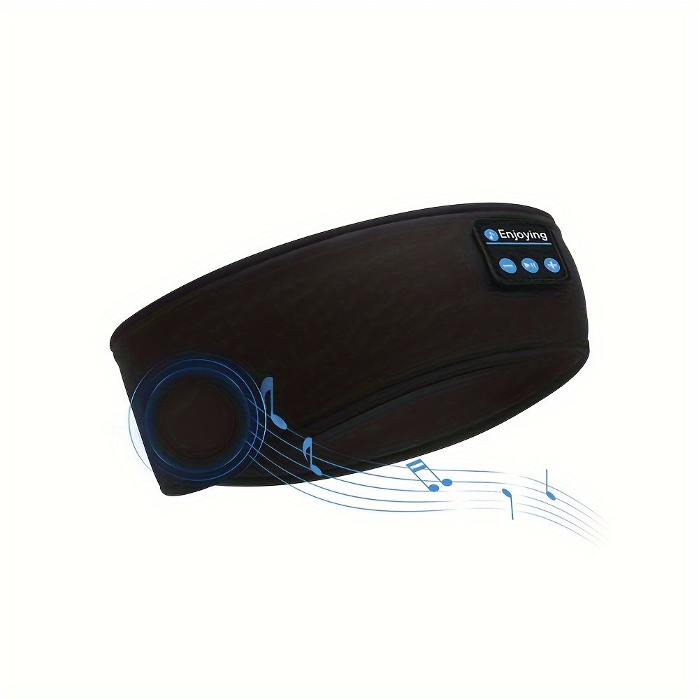 Masque de sommeil et écouteurs sans fil 3-en-1 - Masque de sommeil antibruit avec son HD, batterie, rechargeable par USB