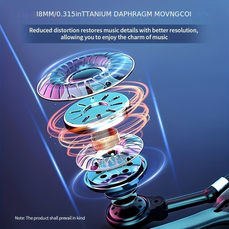 BRIAME Smart Wireless Glasses avec suppression active du bruit, écouteurs stéréo et microphone - Batterie au lithium rechargeable USB Type-C