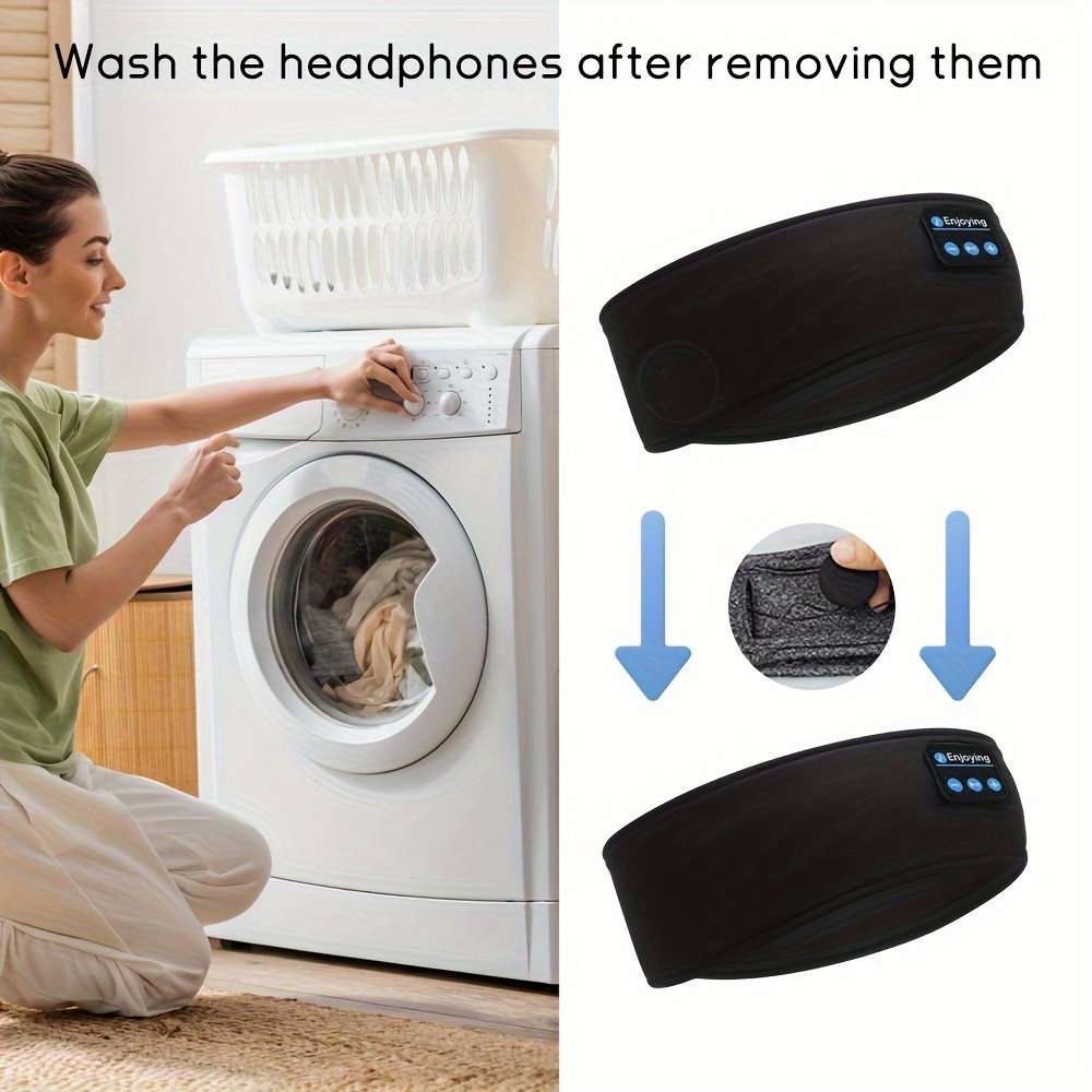 Masque de sommeil et écouteurs sans fil 3-en-1 - Masque de sommeil antibruit avec son HD, batterie, rechargeable par USB