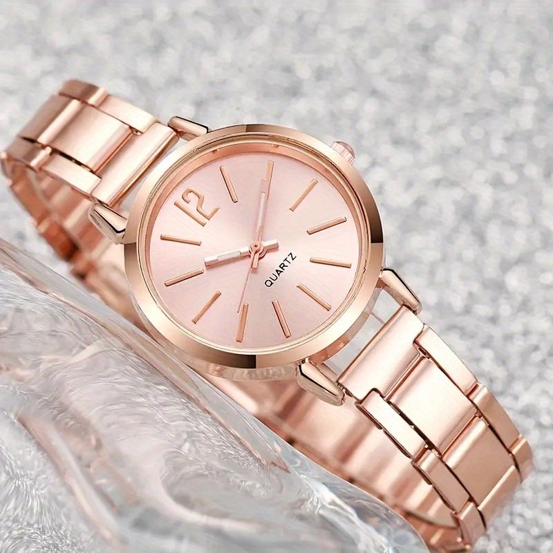 Ensemble Élégant de Montre à Quartz pour Femme sans Boîte , 6 pièces et Bijoux Papillon, Bracelet en Alliage de Zinc