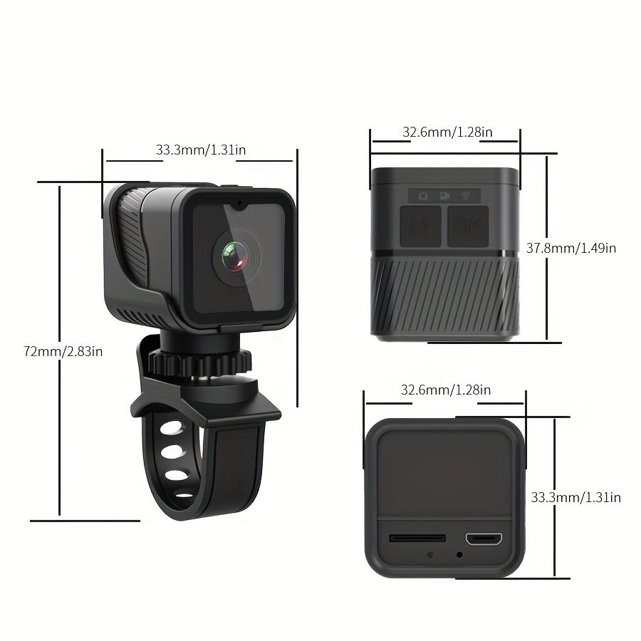 Caméra sans fil HD 1080P avec hotspot WIFI, portable, avec application d'enregistrement, de sports de plein air moto vélo