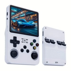 Console de Jeu Portable Rétro avec Écran IPS 8,89 cm, Haut-Parleurs - Supporte Plusieurs Classiques, Alimentation par Batterie et USB