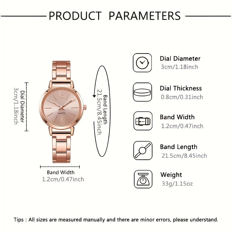 Ensemble Élégant de Montre à Quartz pour Femme sans Boîte , 6 pièces et Bijoux Papillon, Bracelet en Alliage de Zinc