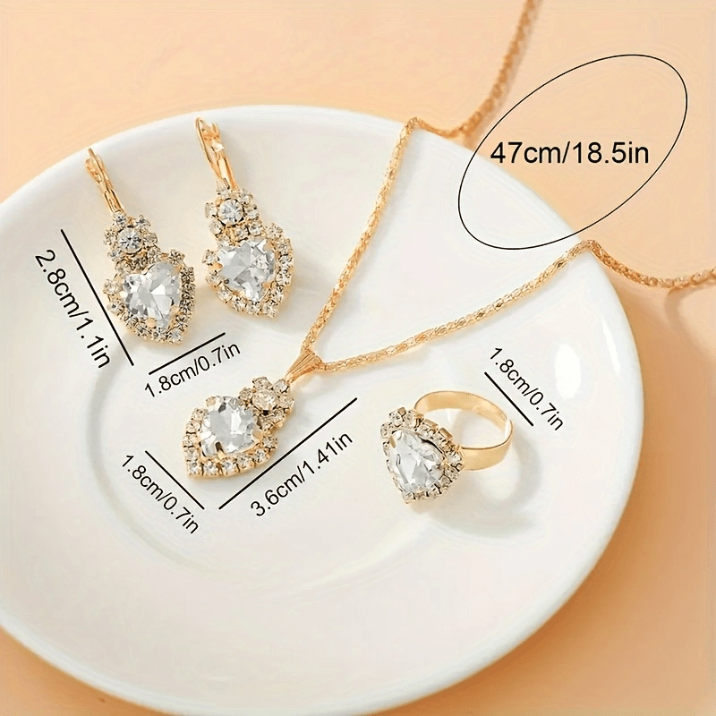 Ensemble de 5 pièces sans Boîte Montre à Quartz Ronde Élégante et Nouvelle Mode + Bijoux Simples, Cadeau pour Femme