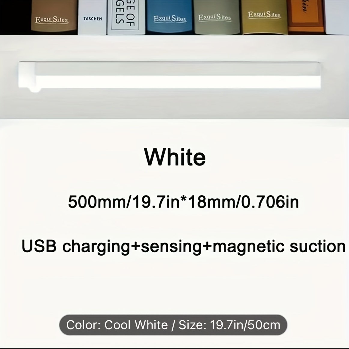 Veilleuse LED Rechargeable par USB avec Capteur de Mouvement - Allumage Automatique Sans Fil pour maison - Blanc
