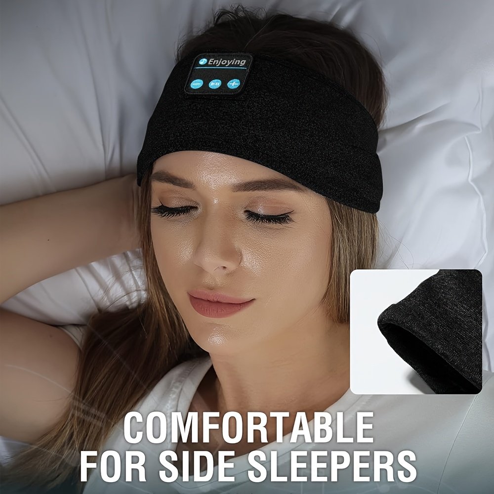 Écouteurs Sans Fil Anti-Bruit, Pliables pour Dormir avec Microphone, Design Ultra-Mince , Idéal pour Bureau/Voyage/Jeu/Dortoir