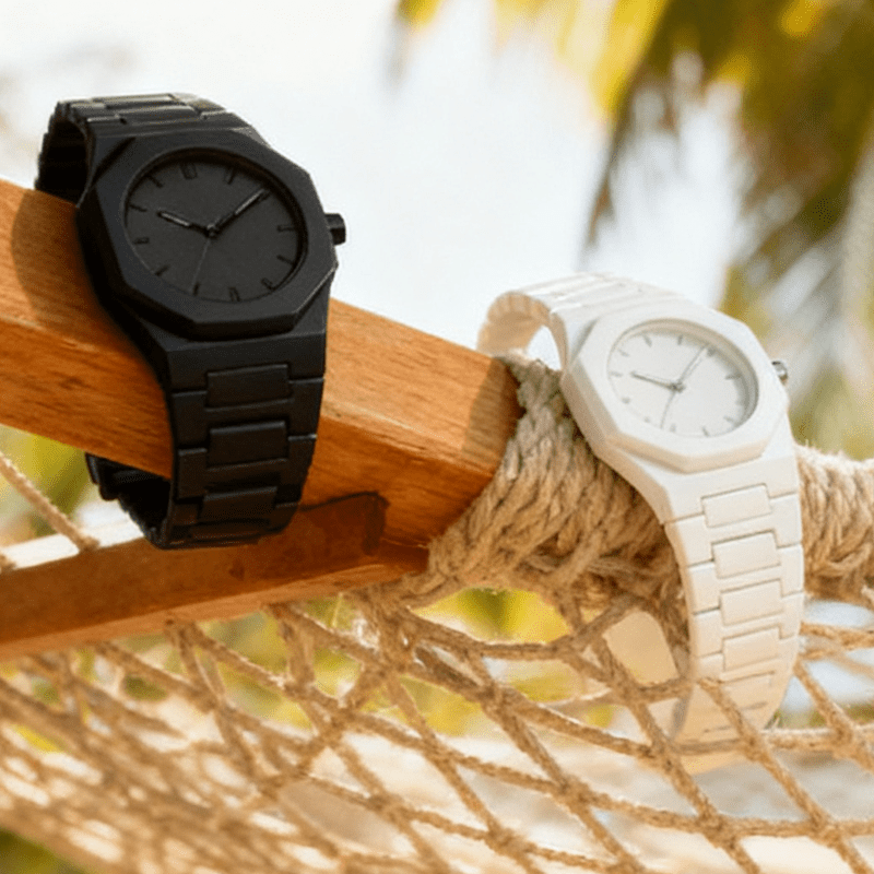 Ensemble de deux montres sans boite - Montres à quartz minimalistes et modernes , parfaites pour une tenue décontractée et formelle