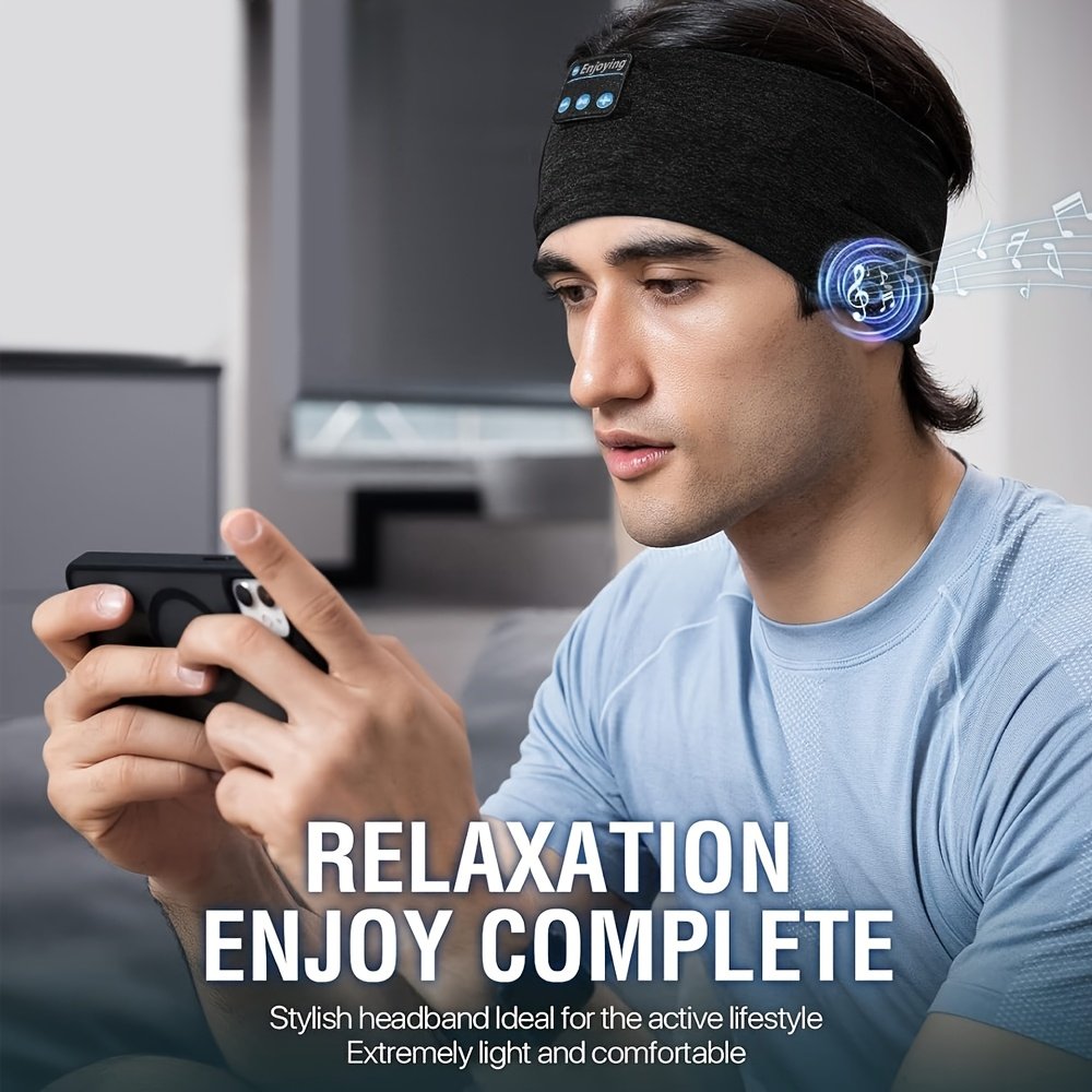 Écouteurs Sans Fil Anti-Bruit, Pliables pour Dormir avec Microphone, Design Ultra-Mince , Idéal pour Bureau/Voyage/Jeu/Dortoir