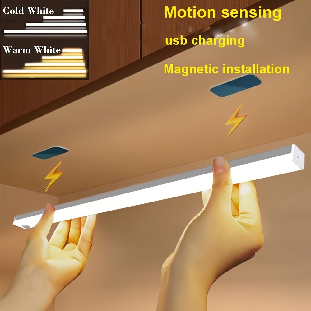 Veilleuse LED Rechargeable par USB avec Capteur de Mouvement - Allumage Automatique Sans Fil pour maison - Blanc