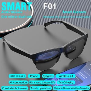 Nouvelles Lunettes Sans Fil Intelligentes, Technologie Noire , Son HiFi, Stéréo HD, Autonomie Ultra-Longue, Batterie à Longue Durée, Monture Légère et Tendance