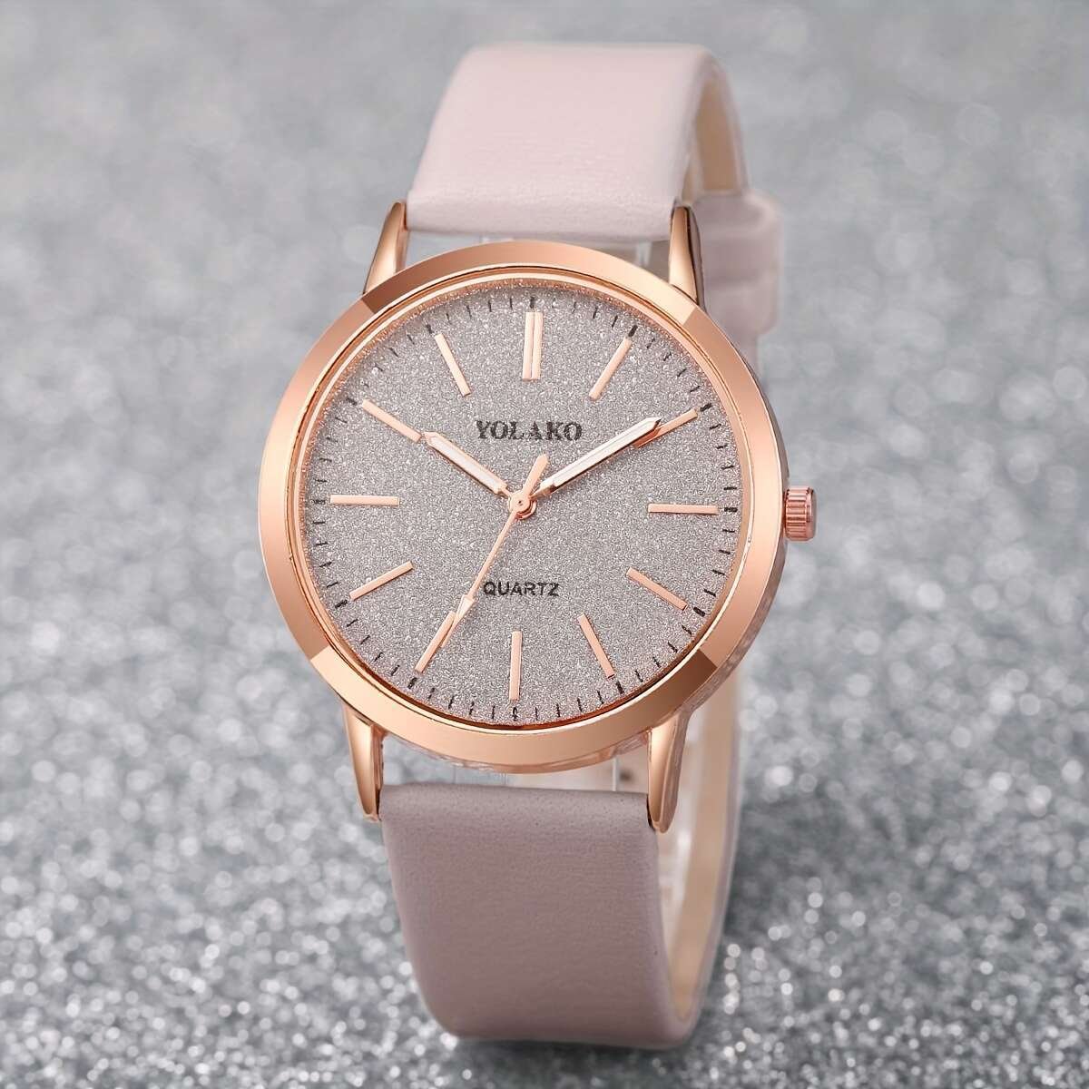 Montre élégante pour femmes avec ensemble de bijoux cœur (6 pièces), boîtier de montre non inclus