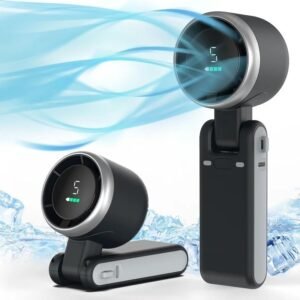 Ventilateur 3-en-1, 5 vitesses, batterie au lithium rechargeable 3600 mAh, chargement USB, mini ventilateur de voyage
