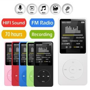 Lecteur MP3 Portable, Rechargeable, de musique de Sport de poche sans perte avec microphone