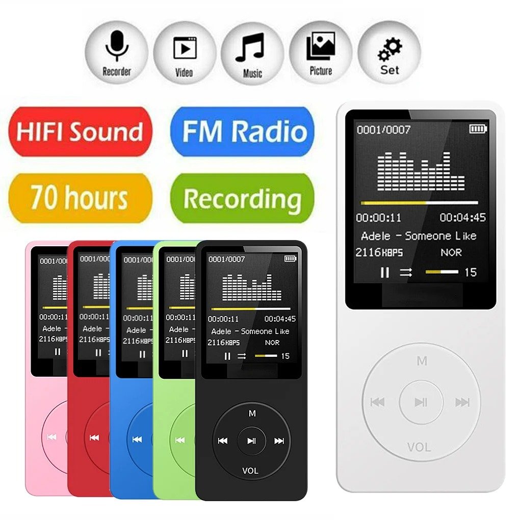 Lecteur MP3 Portable, Rechargeable, de musique de Sport de poche sans perte avec microphone