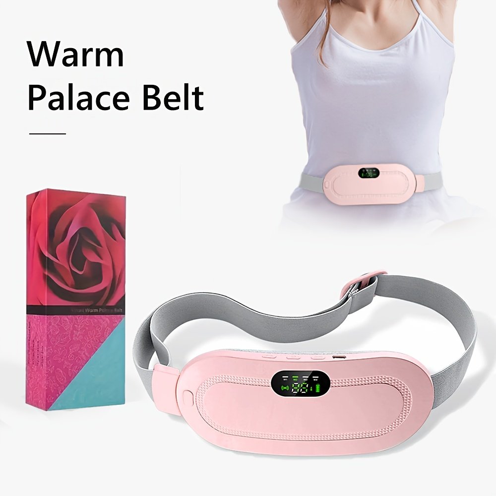 Ceinture chauffante électrique pour femmes avec grande batterie de 1800 mAh pour les règles physiologiques, masseur de taille vibrant
