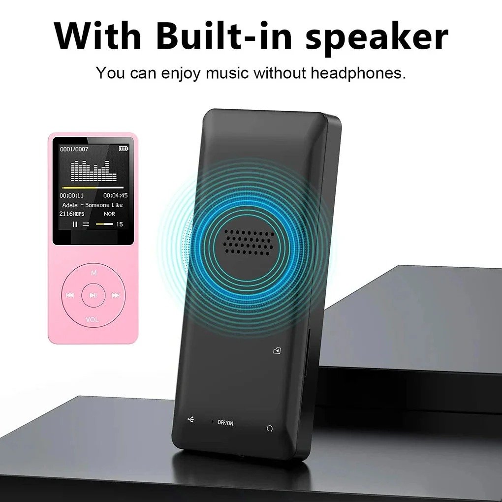 Lecteur MP3 Portable, Rechargeable, de musique de Sport de poche sans perte avec microphone