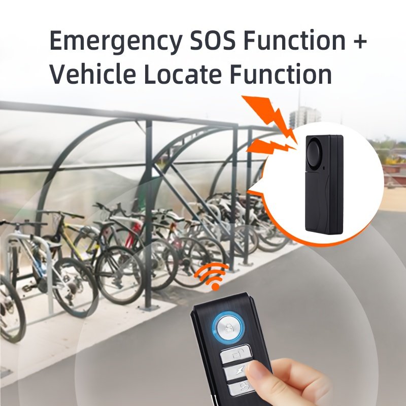 YNF 110Db Alarme Anti-Vol à Vibration : Réglage de Sensibilité à 10 Niveaux, Télécommande Sans Fil | Compatible avec Voiture,Vélo, Moto