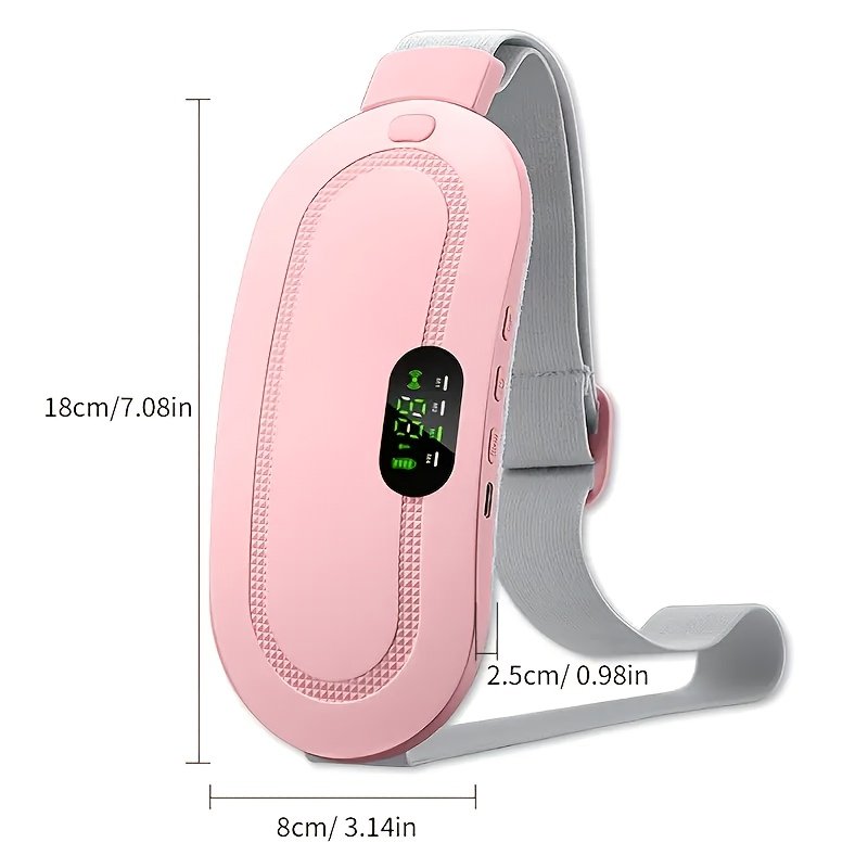 Ceinture chauffante électrique pour femmes avec grande batterie de 1800 mAh pour les règles physiologiques, masseur de taille vibrant