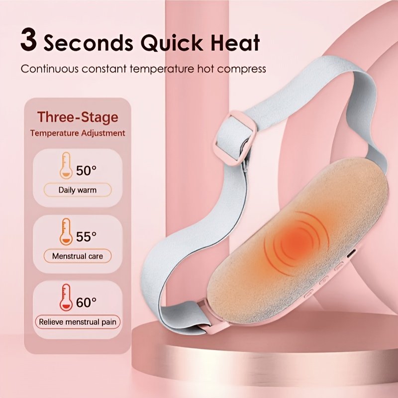 Ceinture chauffante électrique pour femmes avec grande batterie de 1800 mAh pour les règles physiologiques, masseur de taille vibrant