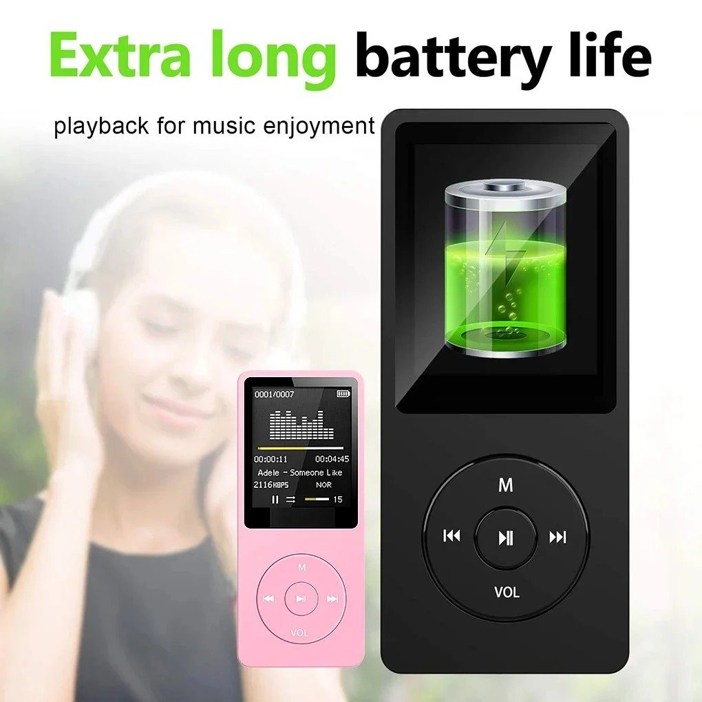 Lecteur MP3 Portable, Rechargeable, de musique de Sport de poche sans perte avec microphone