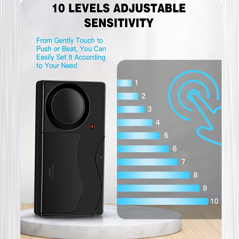 YNF 110Db Alarme Anti-Vol à Vibration : Réglage de Sensibilité à 10 Niveaux, Télécommande Sans Fil | Compatible avec Voiture,Vélo, Moto