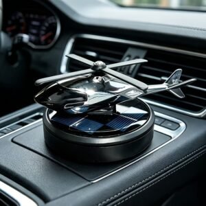 Ornement Décoratif + 2 Pastilles Parfumées. Décoration de Désodorisant pour Voiture à Énergie Solaire, Parfum Longue Durée