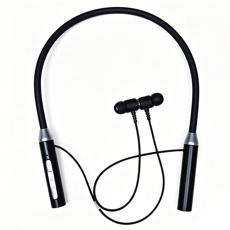 Écouteur sans fil à montage au cou, chargement 200 mAh , de sport pratiques avec microphone adaptés à la vie quotidienne