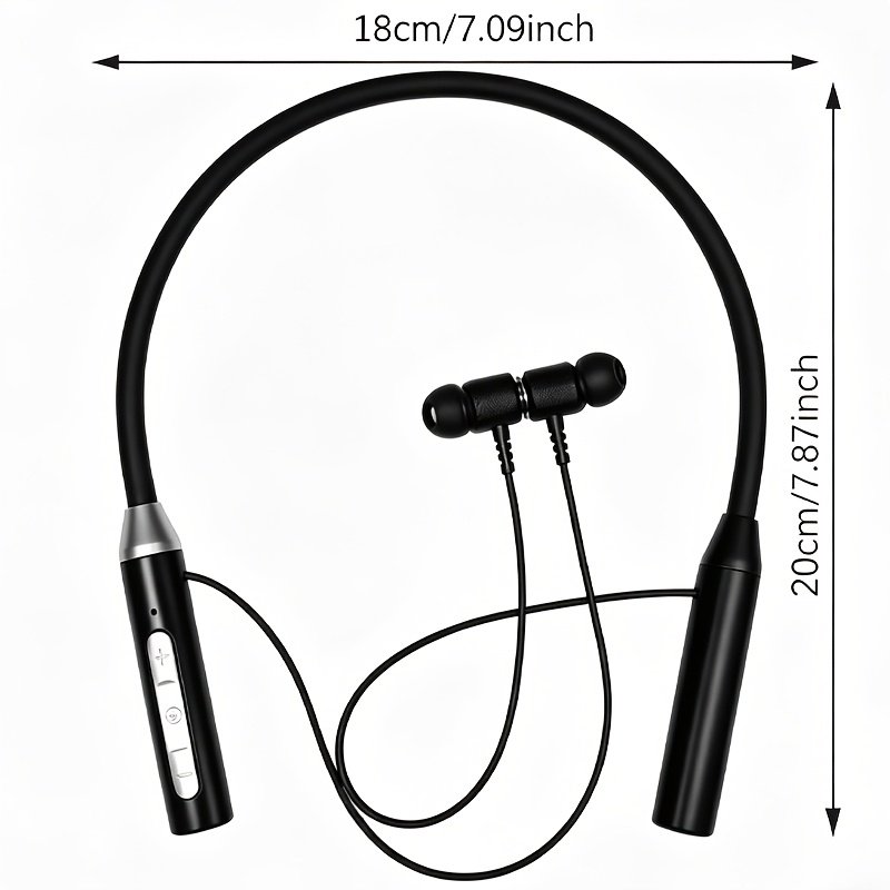 Écouteur sans fil à montage au cou, chargement 200 mAh , de sport pratiques avec microphone adaptés à la vie quotidienne